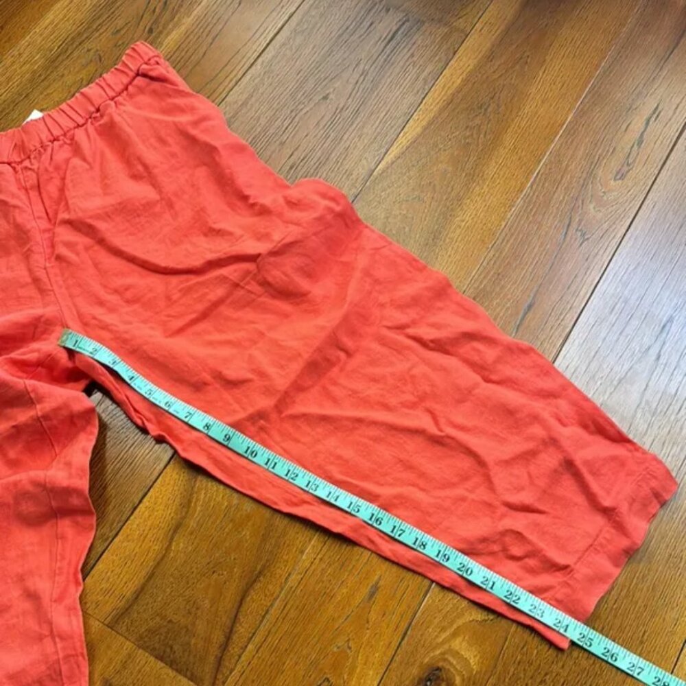 NWT Poetry Cropped Trousers Garment Dyed Linen OS - Picture 16 of 16